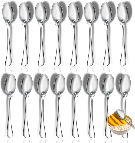 Miniatura 10 de Juego de 40 cucharas de mesa y cucharas de café, cucharas de acero inoxidable, cucharas de cubiertos de cocina para el hogar, cucharas de postre