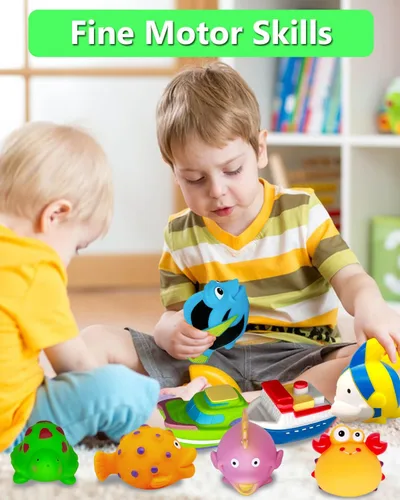 Miniatura 6 de Juguetes de baño para niños de 1 a 3 años, rellenos de calcetines de Navidad, regalos de cumpleaños para niños de 1, 2 y 3 años, juguete de baño sin