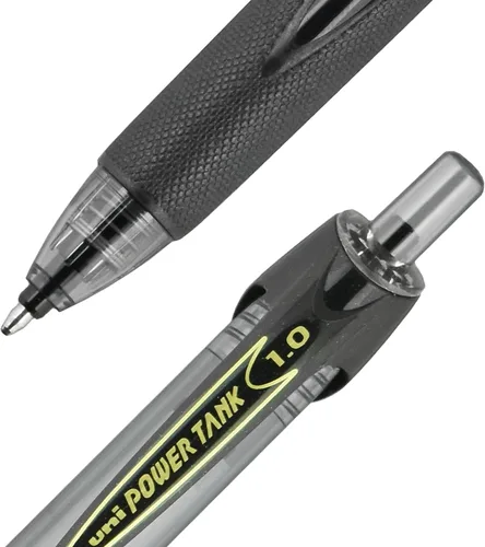 Miniatura 3 de Bolígrafos Uni-Ball Power Tank RT, punta mediana (1 mm), negro, paquete de 12