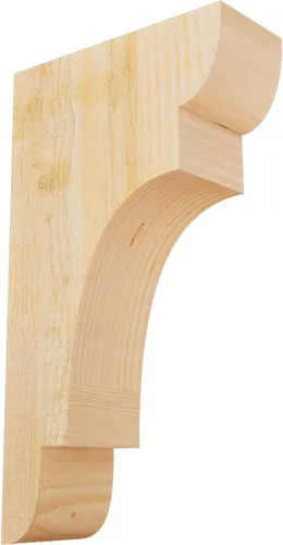 Miniatura 62 de Ekena Millwork COR04X12X12NEB00RWR 4 pulgadas de ancho x 12 pulgadas de profundidad x 12 pulgadas de alto New Brighton Rough Sawn Corbel, cedro rojo