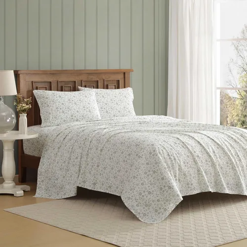 Miniatura 19 de Laura Ashley - Sábanas King, Juego de Ropa de Cama de Percal de Algodón, Ligero y Transpirable para el Hogar (Emogene Naranja Quemado, King)