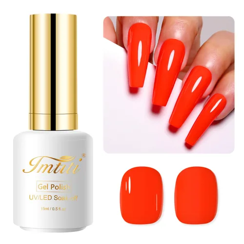 Miniatura 19 de Esmalte de uñas de gel, 1 unidad de 0.5 onzas líquidas de esmalte de gel de color verde aguacate para remojar arte de uñas, salón de manicura