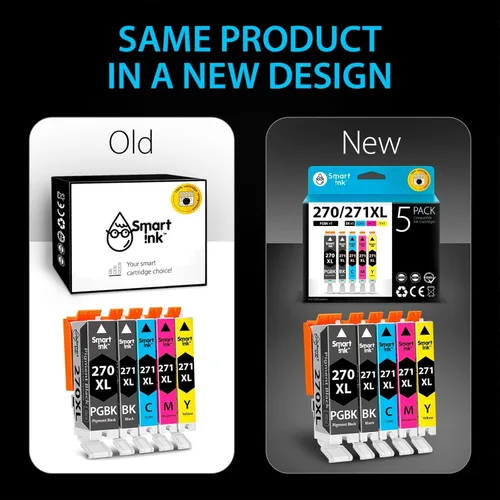 Miniatura 8 de Smart Ink Cartuchos de tinta compatibles de repuesto para Canon PGI 270XL CLI 271XL 270 271 (1 PGBK y 1 negro/C/M/Y 5 combo Pack) para Pixma MG7720