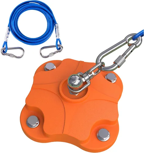 Miniatura 7 de Estaca de Anclaje al Suelo de Servicio Pesado para Atar Perros con Doble Giro Antienredos de 360° - Estaca Corrediza para Perros Grandes para Patio