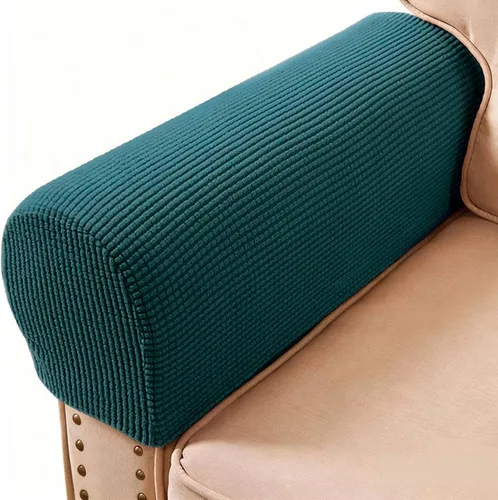 Miniatura 14 de Fundas para Brazos de Sofá, Sillón y Sillón Reclinable Elásticas, Fundas para Reposabrazos, Juego de 2 (Rojo Vino)