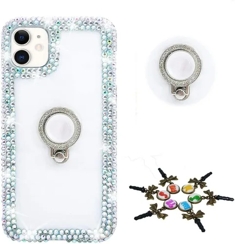 Miniatura 38 de Sparkle - Funda para teléfono compatible con Samsung Galaxy Z Flip 2 5G - Elegante - Funda 3D hecha a mano con diseño de diamantes de imitación