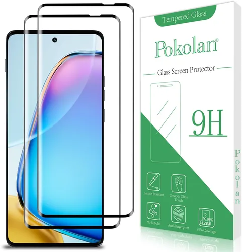 Miniatura 11 de Pokolan Paquete de 3 protectores de pantalla de privacidad para Motorola Moto G Power 5G 2025, película de vidrio templado privado anti espía