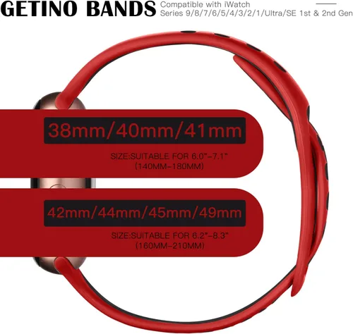 Miniatura 4 de Getino Compatible con Apple Watch Band de 1.575 pulgadas, 1.496 pulgadas, 1.614 pulgadas, 1.654 pulgadas, 1.732 pulgadas, 1.772 pulgadas, 1.772
