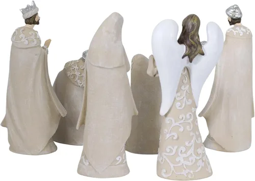 Miniatura 3 de Nativity Sets - Juego exclusivo de 7 piezas de Belén, cuenta con la Sagrada Familia con los 3 Reyes y un Ángel Gloria, 7.5 pulgadas