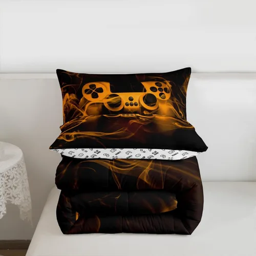 Miniatura 4 de Erosebridal Juego de edredón de videojuegos para niños y adolescentes, juego de ropa de cama de videojuegos, decoración del hogar para niños