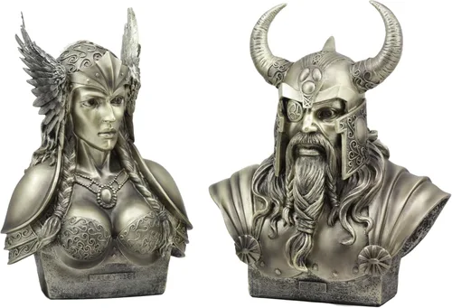 Miniatura 8 de Ebros Shapeshifter Half God and Half Jotunn Loki Busto Estatua 10.25 pulgadas de alto nórdico vikingo dios del trickster príncipe Asgard figura
