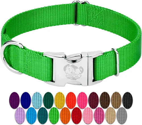 Miniatura 27 de Country Brook Petz – Collar de nailon premium para perro con hebilla de metal – Vibrante selección de 25 colores, Azul Océano