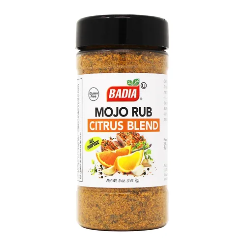 Badia Mojo Rub Mezcla Cítricos 142 ml – Marinada de Ajo y Cítricos Picante – Audaz Sal Seco de Inspiración Latina con Naranja, Limón y Lima
