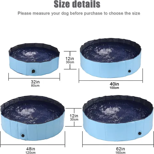 Miniatura 5 de Piscina plegable para perros, piscina para mascotas, piscina de natación para perros, piscina de natación para mascotas, PVC, antideslizante