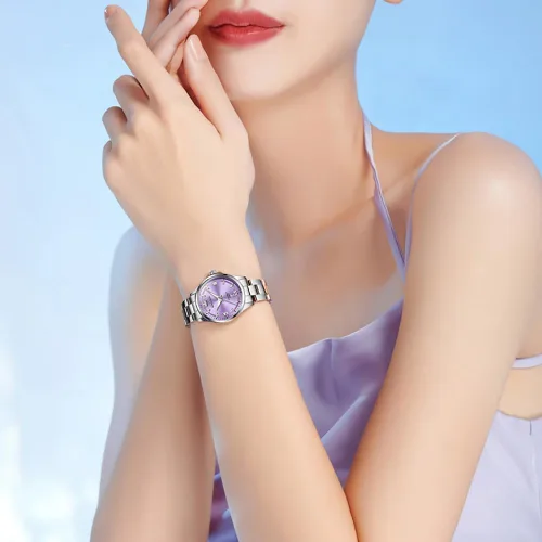 Miniatura 6 de OLEVS Reloj de lujo para mujer, de lujo, delicado con diamantes para mujer, a la moda, simple y fácil de leer, reloj de mujer con fecha de día
