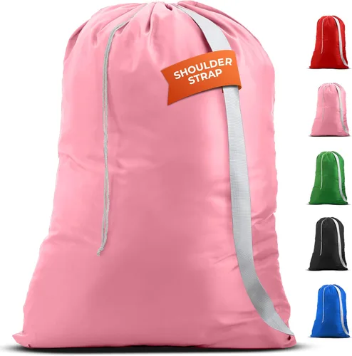 Miniatura 9 de Bolsa de lavandería Handy Laundry con correa de hombro - Cierre de cordón con bloqueo, material duradero, gran capacidad, costuras resistentes