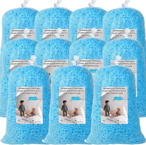 Miniatura 15 de Relleno de Puf, Relleno de Espuma Viscoelástica Triturada de 30 Libras, Relleno de Silla de Puf, Inserto de Recarga para Puf, Relleno para Saco