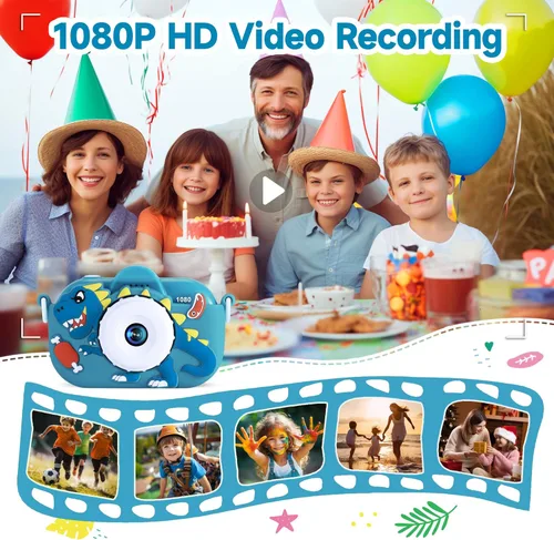 Miniatura 3 de Cámara digital para niños pequeños de YEEHAO, juguetes para niños de 3 a 9 años, cámara de video para niños pequeños de 1080P, regalos de Navidad