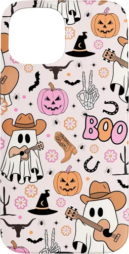 Miniatura 6 de Spooky Ghost Cowboy Cute Halloween Boo Western Retro Pastel Case for iPhone 17