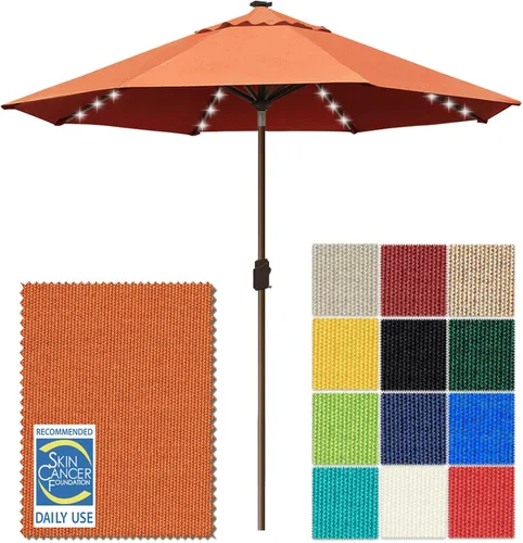 Miniatura 29 de EliteShade - Sombrilla solar de 9 pies / 2.74 metros, con 80 luces LED para patio, mesa al aire libre, con ventilación y cubierta que no se decolora