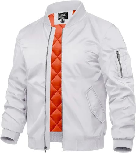 Miniatura 13 de TACVASEN - Chaqueta bomber para hombre, cortavientos, chaqueta térmica acolchada, abrigada, para invierno