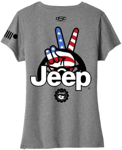 Miniatura 2 de Jeep Camiseta con cuello en V para mujer Wave USA