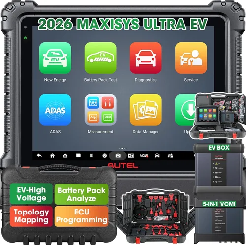 Autel Escáner inteligente MaxiSYS Ultra EV, 2026 EV Ver.of Ultra S2 MS909S2, hasta Ultra MS909 MS909EV MS919, con kit EVDiag, sistema de alto