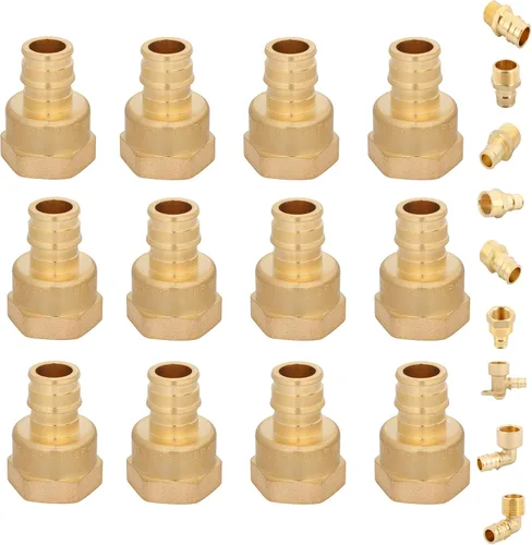Miniatura 10 de PEX A accesorios de latón de expansión, 1/2 "x 1/2" Codo de oreja NPT hembra para tubería Pex-a (ASTM F1960) -10P