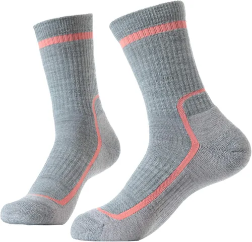 Miniatura 2 de SOLAX Calcetines de lana merina para senderismo y caminar para mujer, para senderismo, exteriores, acolchados, transpirables, paquete de 3