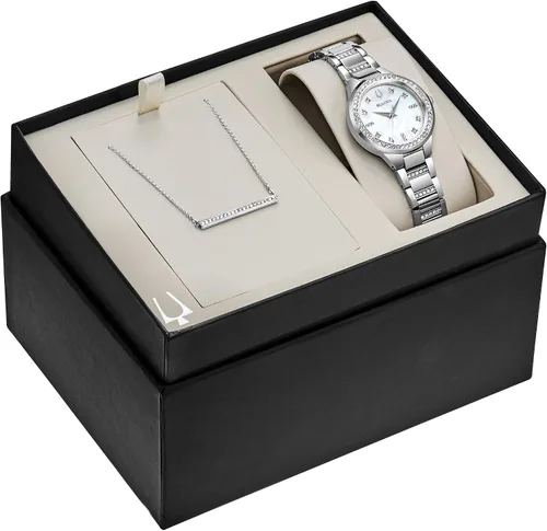 Miniatura 3 de Bulova Reloj con esfera de nácar con cristales para mujer 96 x 147 pulgadas