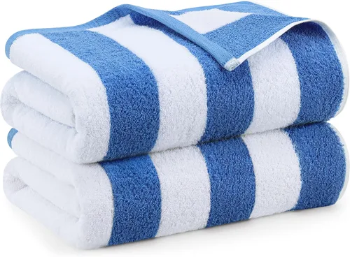 Utopia Towels Paquete de 2 toallas de playa de gran tamaño, 35 x 70 pulgadas, 100% algodón hilado en anillo, altamente absorbentes, súper suaves y