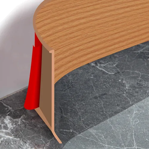 Miniatura 11 de Moldura Flexible para Zócalo de 4 Pulgadas, Base de Pared de Vinilo Autoadhesivo, Despegar y Pegar, Base Cóncava de Goma, Moldura para Zócalo