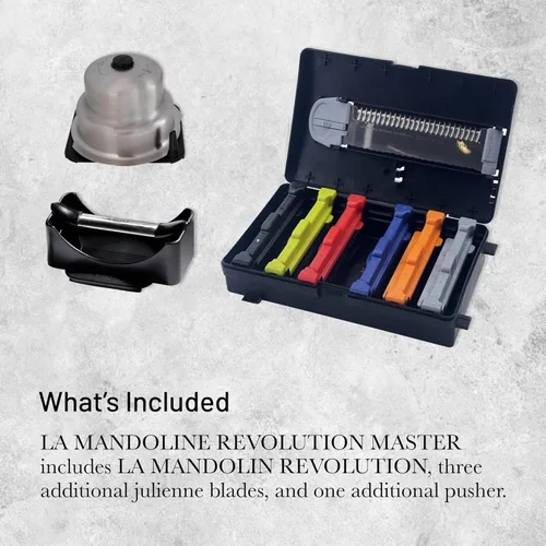 Miniatura 3 de de Buyer LA MANDOLINE REVOLUTION MASTER - Hoja extraíble de acero inoxidable de doble cara - Ideal para cortar, triturar, cortar en dados y cubitar