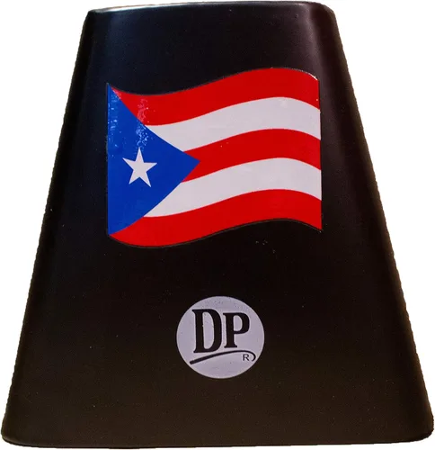 Miniatura 2 de DP Music Bandera de Puerto Rico Campana de Vaca Metálica de 5 Pulgadas Fabricante de Ruido con Batidor - Cencerro para Deportes, Juegos de Fútbol