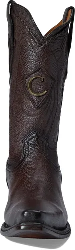 Miniatura 2 de Cuadra Botas vaqueras para hombre en cuero genuino de ciervo marrón