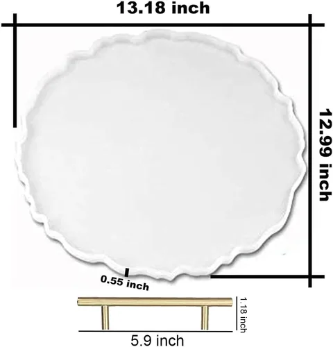 Miniatura 2 de ResinWorld Molde de Bandeja de Silicona Grande de 13 Pulgadas, Molde de Silicona de Geoda Grande para Resina, Moldes de Bandeja de Geoda de Resina