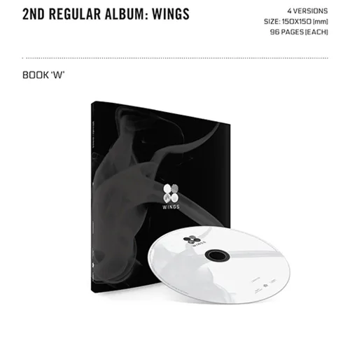Miniatura 2 de BANGTAN BOYS 2nd KPOP BTS WINGS Vol. 2 Álbum [Versión W] CD + póster oficial plegado + libro de fotos + tarjeta de fotos + regalo adicional