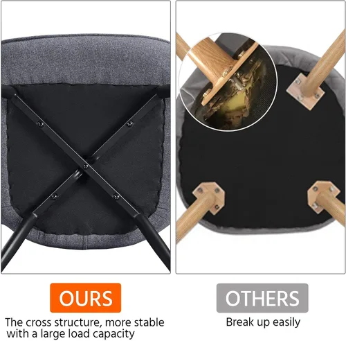 Miniatura 7 de Yaheetech Silla de comedor, 2 piezas, reposabrazos de tela, sillas de restaurante, sillas de recepción de hotel, silla de ocio, sofá, silla lateral