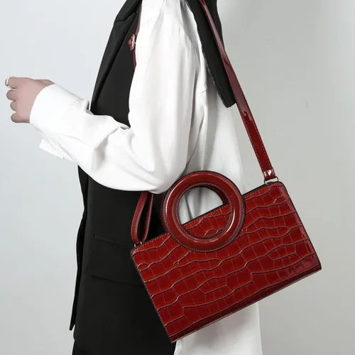 Miniatura 112 de ZLMBAGUS - Bolso de mano para mujer, diseño vintage con solapa y asa, de piel sintética, para llevar al hombro