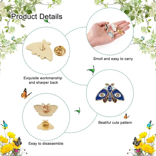 Miniatura 103 de Pandahall - Broches esmaltados de aleación con varios temas, broche de solapa, juego de pines esmaltados