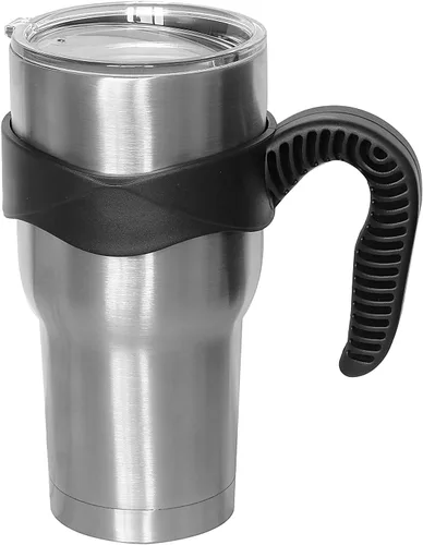 Miniatura 6 de Tumbler, Manija colorida para vaso térmico de 20 oz., Negro
