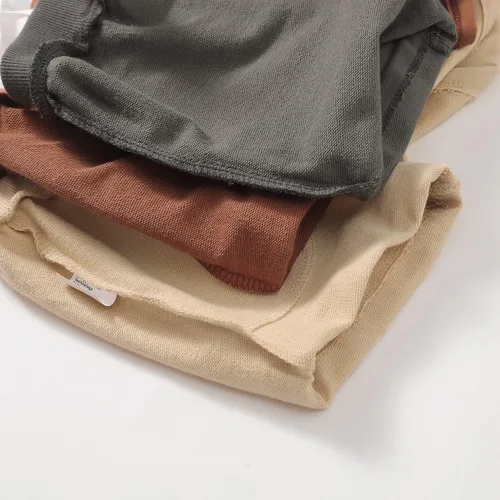 Miniatura 8 de SOBOWO Pantalones cortos deportivos de verano para bebés niños y niñas, paquete de 3 unidades, pantalones deportivos de algodón sólido, pantalones