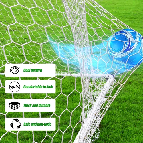 Miniatura 4 de Realspring Balones de fútbol desinflados a granel con bolsa de inflador, operación de Navidad, tamaño oficial, fútbol para jóvenes, al aire libre