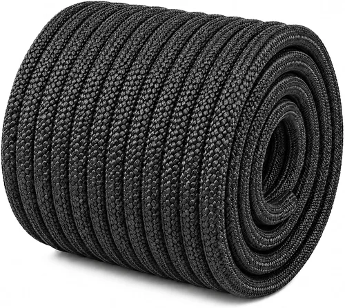 Cuerda de arborista de poliéster doble trenzada (1/2 pulgada x 100 pies) de alta resistencia para trabajo en árboles, escalada, asegurar columpio de