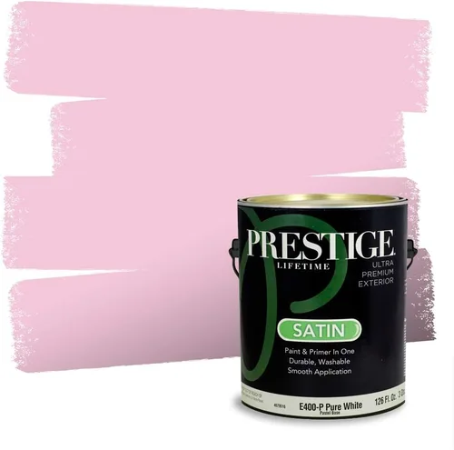 Miniatura 567 de Prestige Paints Pintura exterior e imprimación en uno, 1 galón, plano, coincidencia comparable de Valspar* Amber Rose*