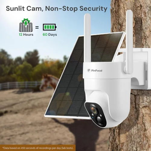 Miniatura 6 de Cámara de seguridad celular 4G LTE inalámbrica para exteriores, no necesita WiFi, visión nocturna a color 2K, panorámica/inclinación de 360°