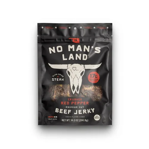 Miniatura 6 de No Man's Land - Carne seca caliente de ternera, filete cortado a mano, secado lento, 0.76 onzas de proteína por porción, 0.00 oz de azúcar, sin MSG
