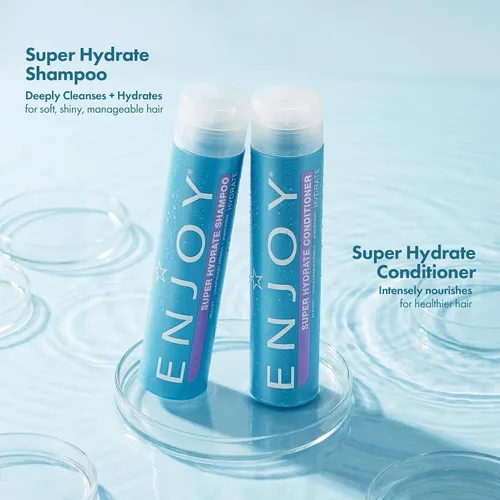 Miniatura 2 de Enjoy Acondicionador súper hidratante, hidratación profunda antiencrespamiento para cabello débil, seco o rizado, fórmula suavizante que restaura