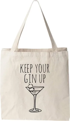 Miniatura 21 de Moonlight Makers 100% Cotton Canvas, Natural Tote Bag, Full-Color Tote, Funny Design - Beverage
