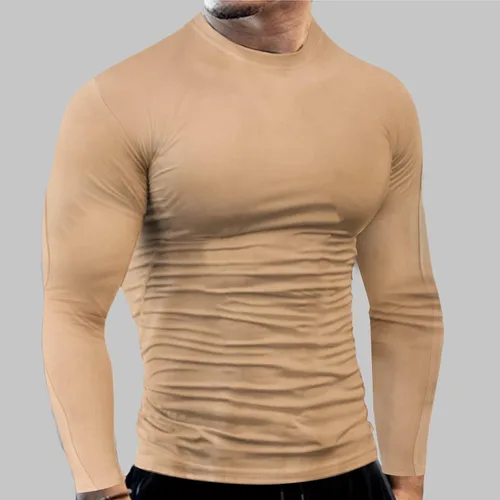 Miniatura 10 de Camisas de compresión atléticas de manga larga para hombre, capa base, camisa de entrenamiento atlético, camisas de compresión, camisetas deportivas